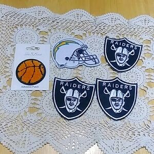 Sports Iron-On Patches, set of five,  new items